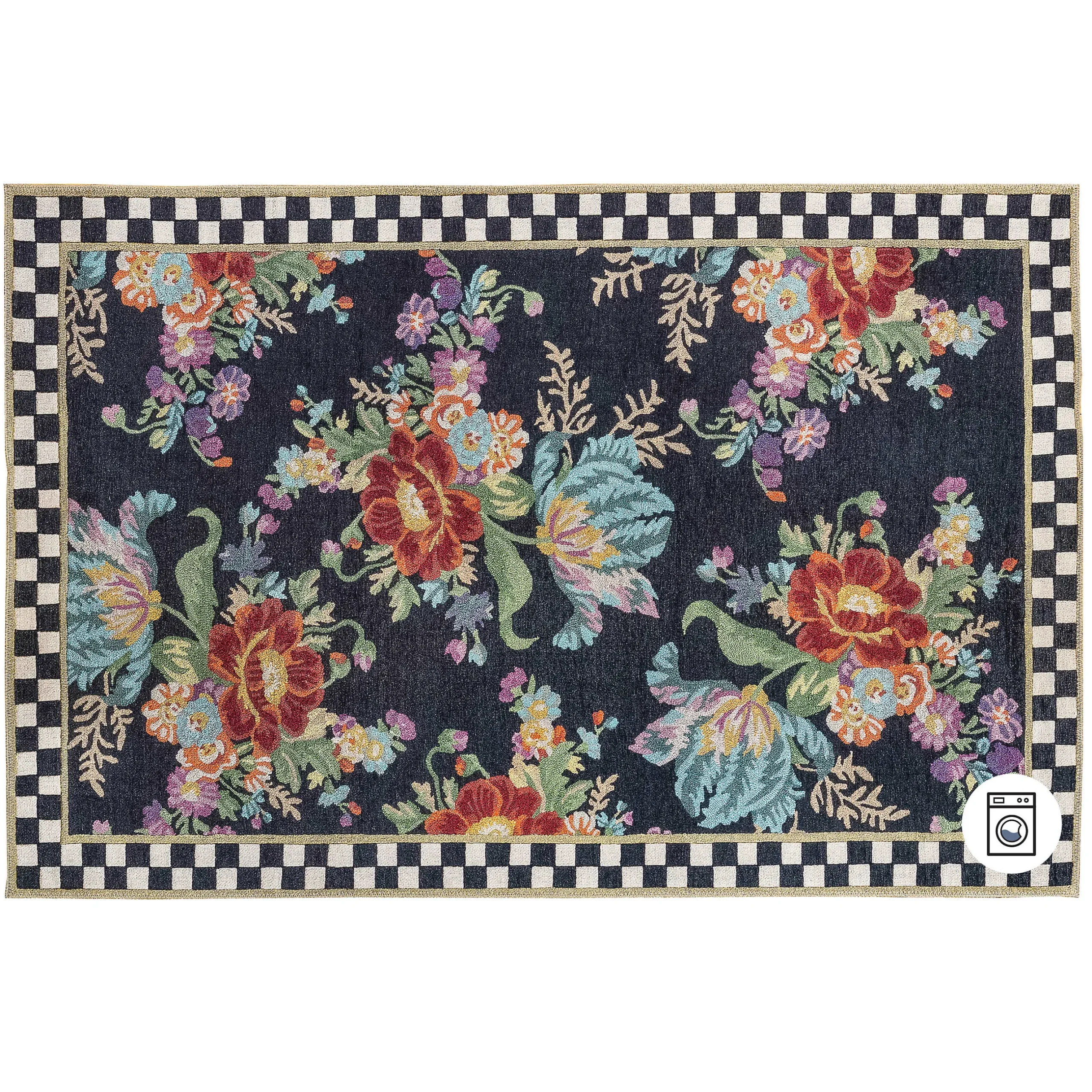 Rugs|MacKenzie-Childs Flower Market 5' x 7'6 Washable Rug