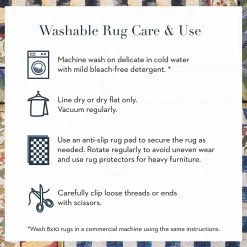 Rugs|MacKenzie-Childs Flower Market 8' x 10' Washable Rug