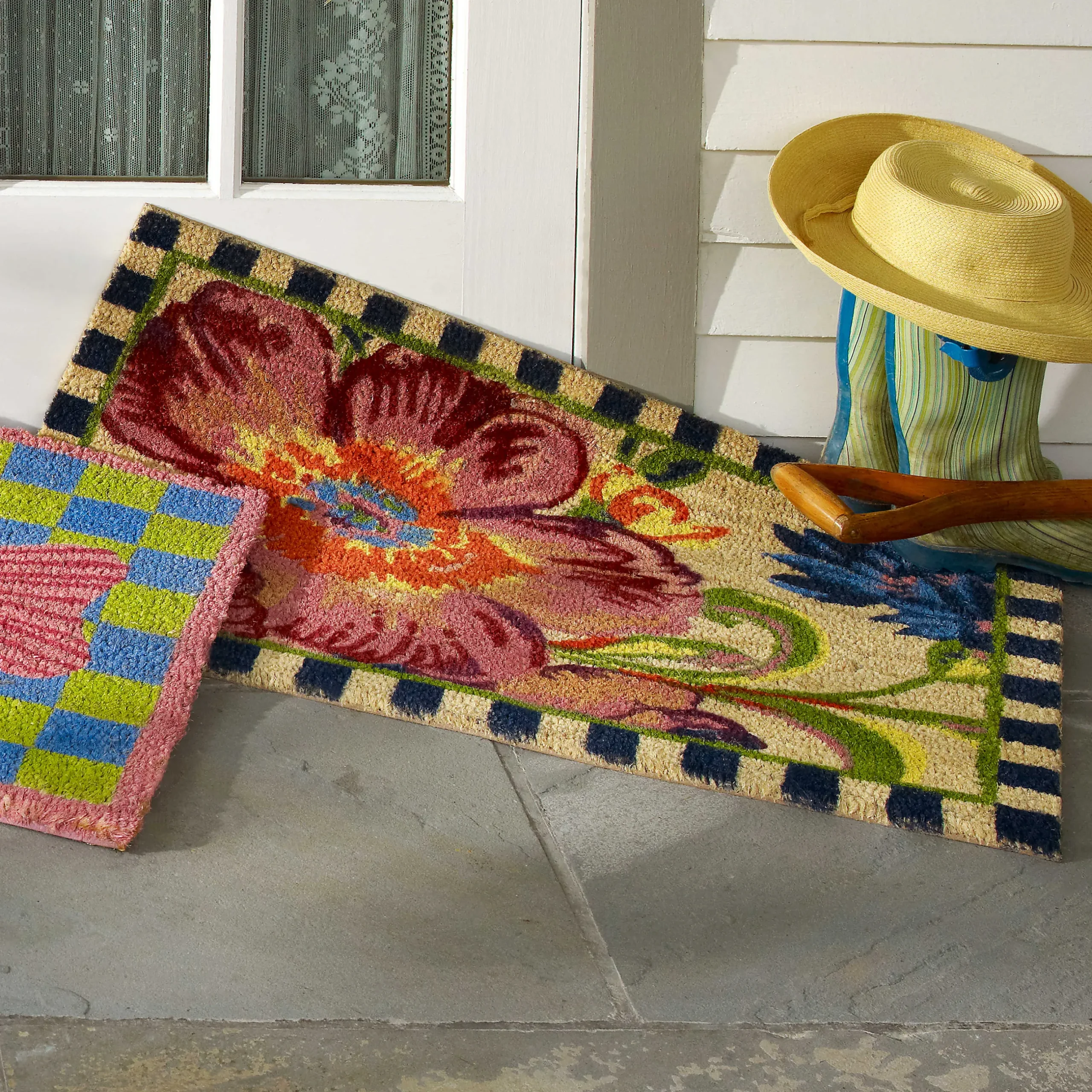 Spring|Outdoor|MacKenzie-Childs Flower Market Entrance Mat
