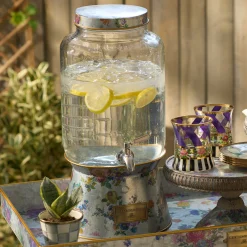 Spring|Drinkware|MacKenzie-Childs Flower Market Galvanized Beverage Dispenser