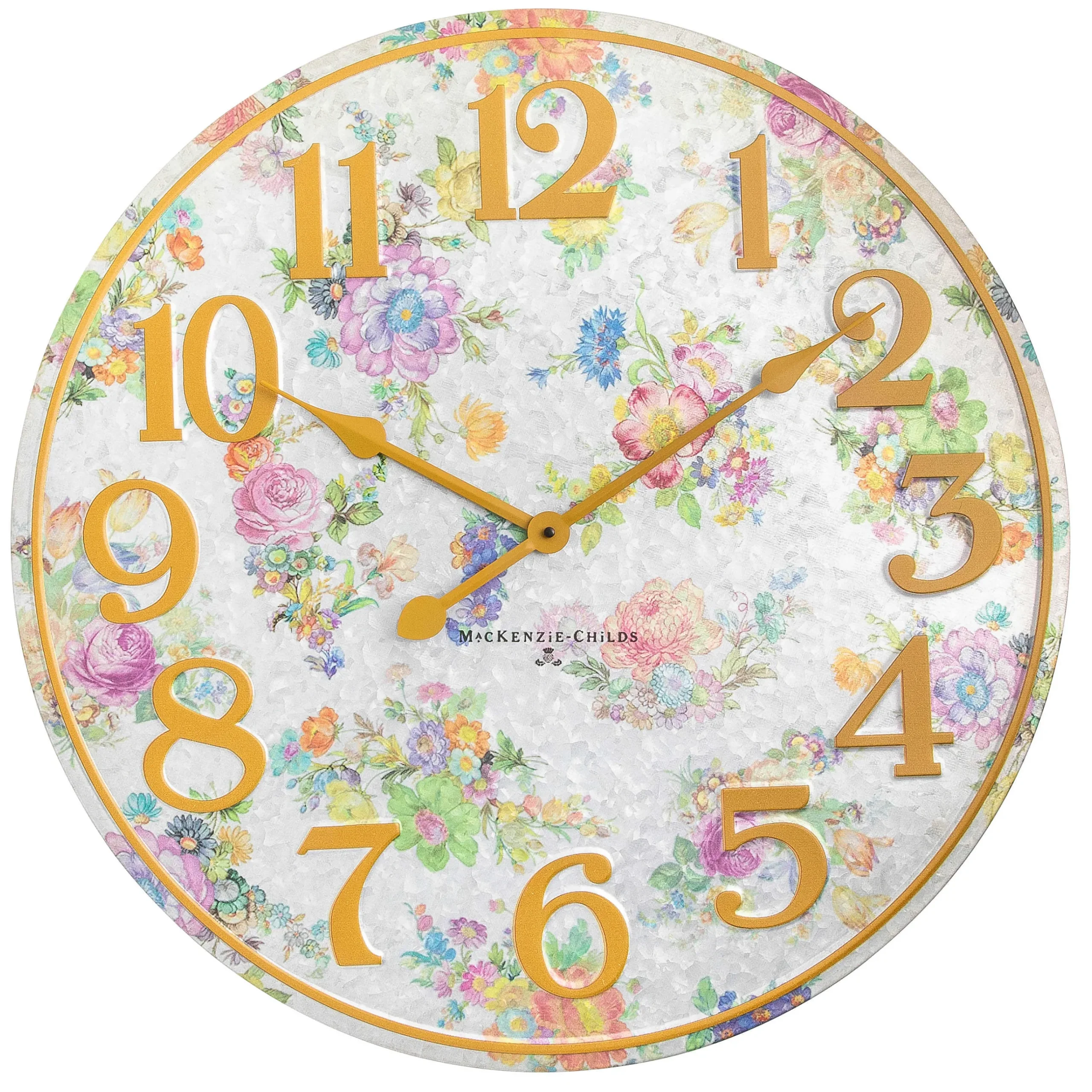 Spring|Outdoor|MacKenzie-Childs Flower Market Outdoor Wall Clock