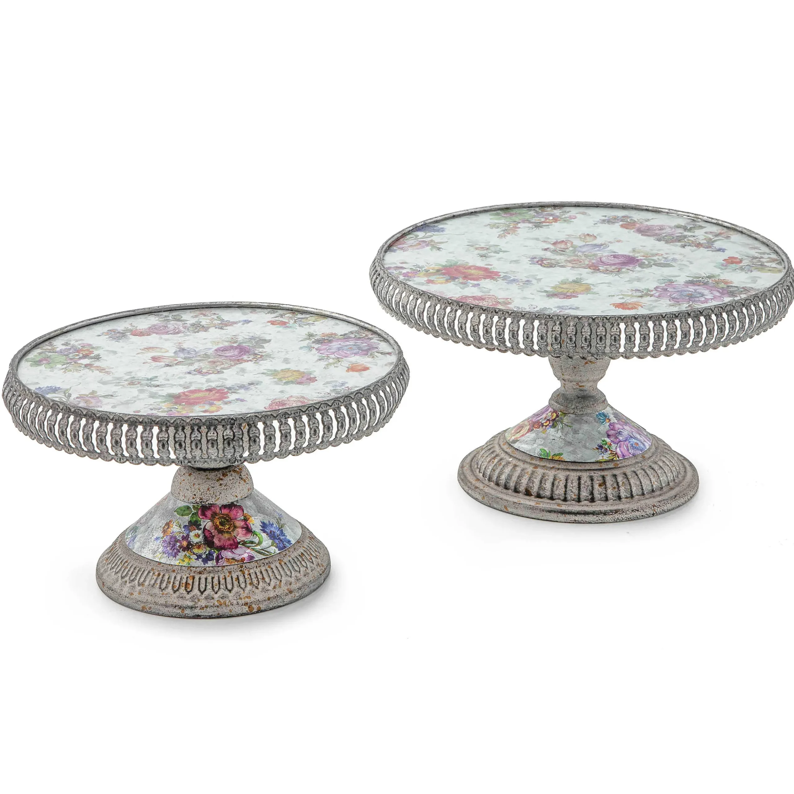 Spring|Greenery & Florals|MacKenzie-Childs Flower Market Plant Stands, Set of 2
