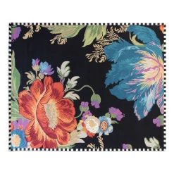 Rugs|MacKenzie-Childs Flower Market Reflections Black 8' x 10' Rug