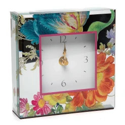 Room Accents|MacKenzie-Childs Flower Market Reflections Desk Clock