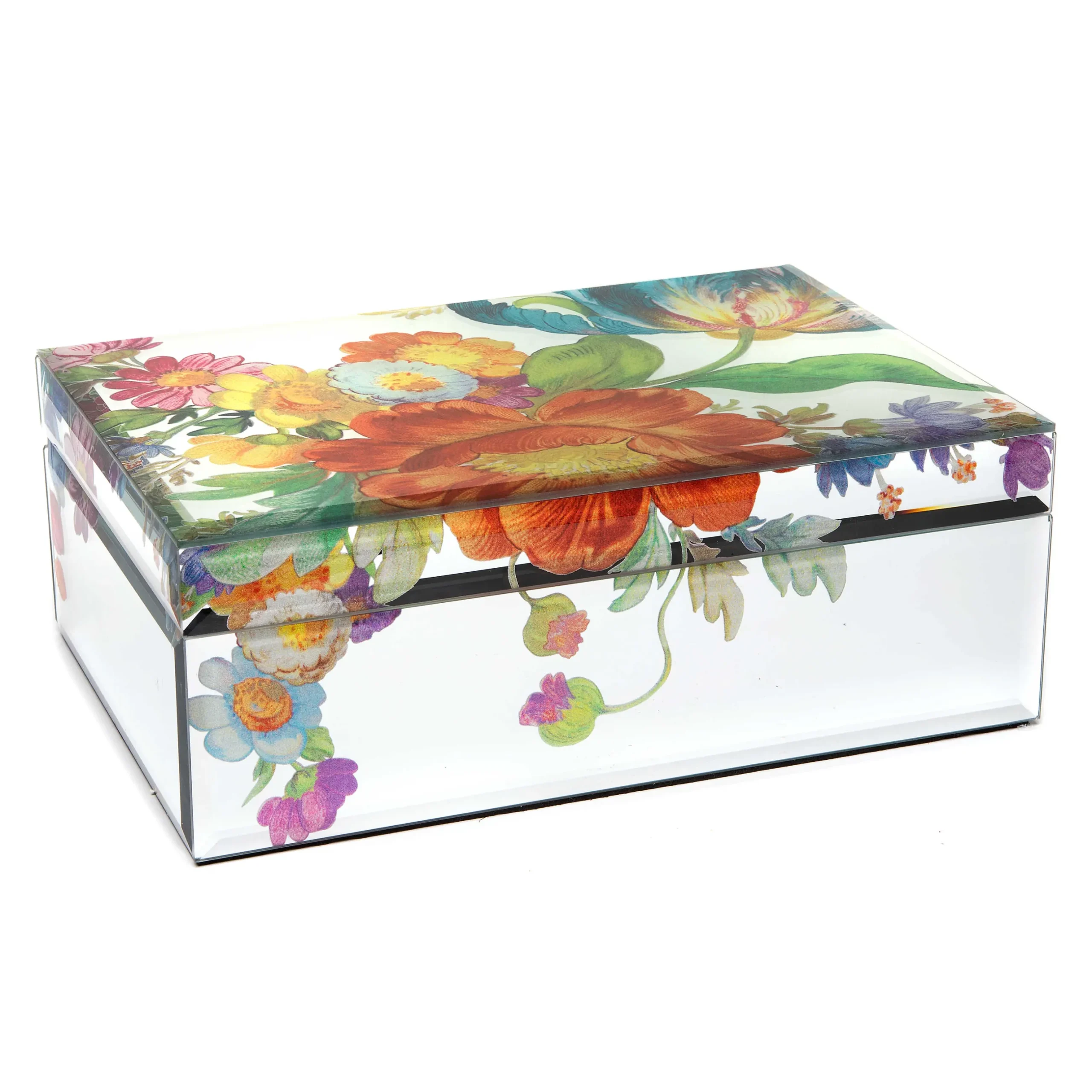 Bath & Bath Accessories|Room Accents|MacKenzie-Childs Flower Market Reflections Jewelry Box