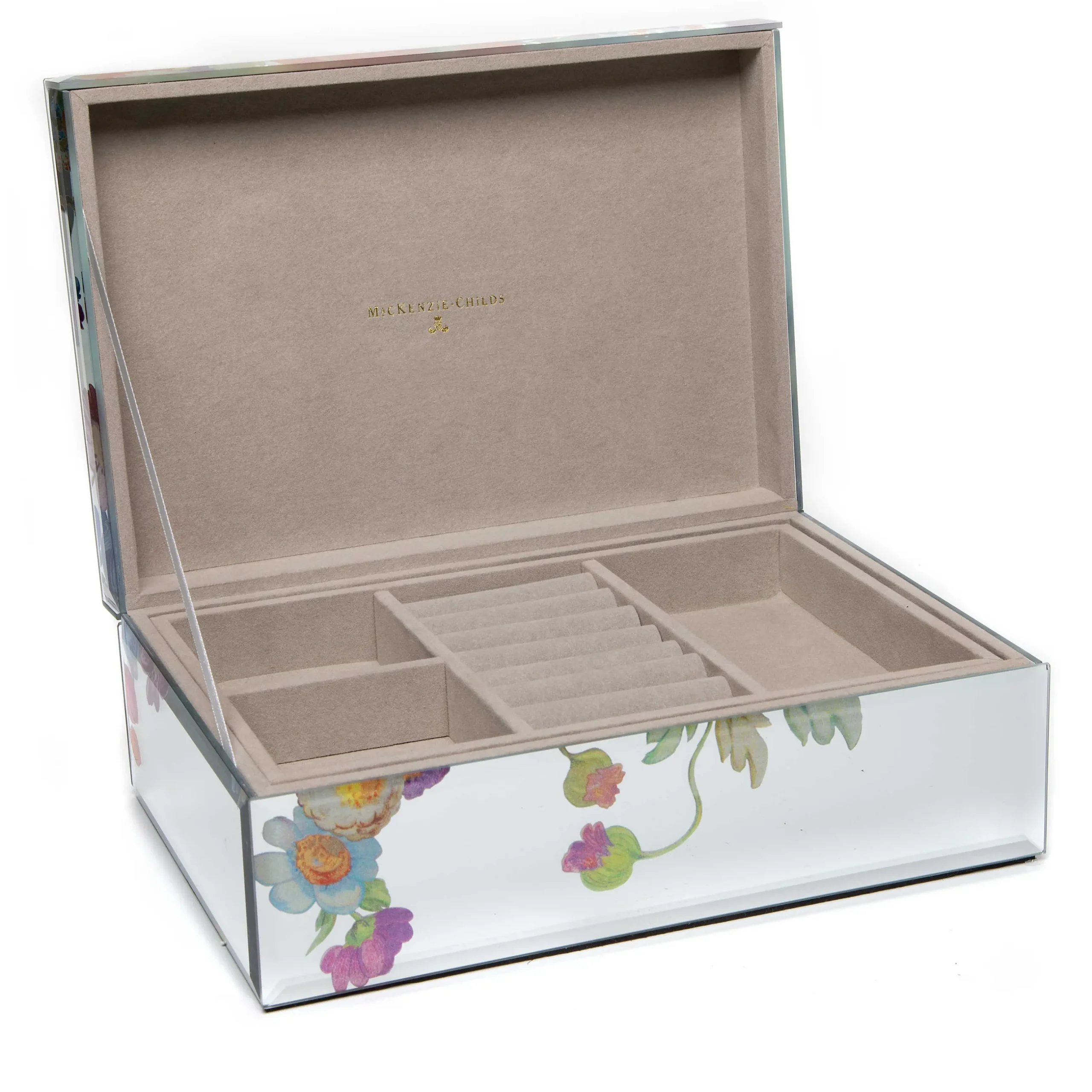 Bath & Bath Accessories|Room Accents|MacKenzie-Childs Flower Market Reflections Jewelry Box