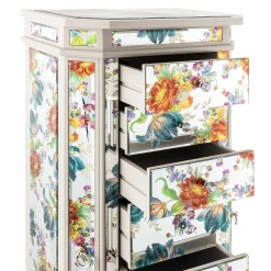 Storage Furniture|Room Accents|MacKenzie-Childs Flower Market Reflections Standing Jewelry Armoire