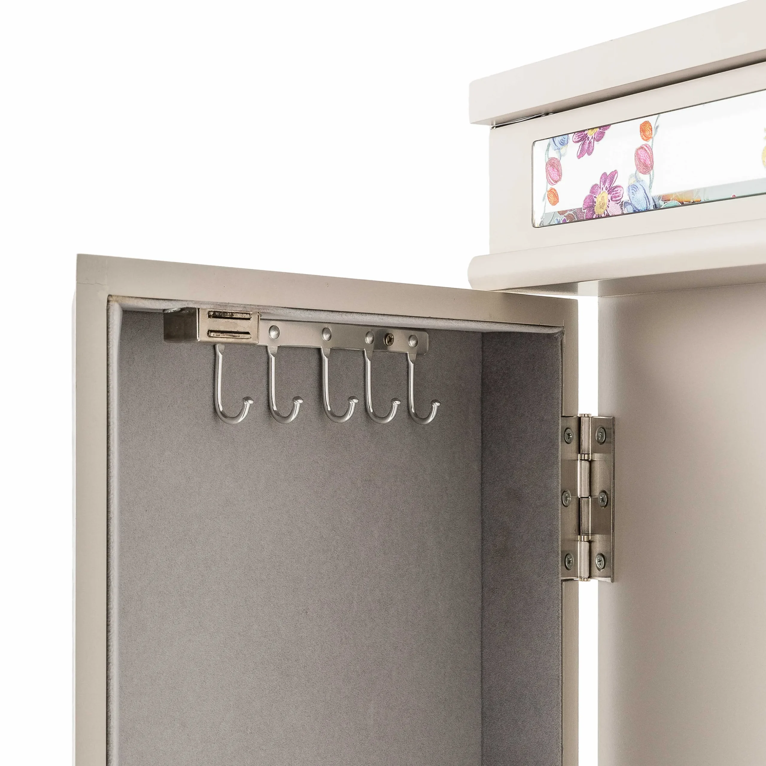 Storage Furniture|Room Accents|MacKenzie-Childs Flower Market Reflections Standing Jewelry Armoire