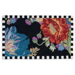 Rugs|MacKenzie-Childs Flower Market Reflections Black 2'3 x 3'9 Rug