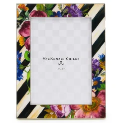 Room Accents|MacKenzie-Childs Flower Market Silver Plated 5x7 Frame