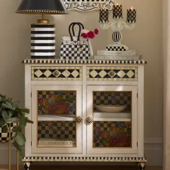 Living Room|MacKenzie-Childs Flower Market Small Cabinet