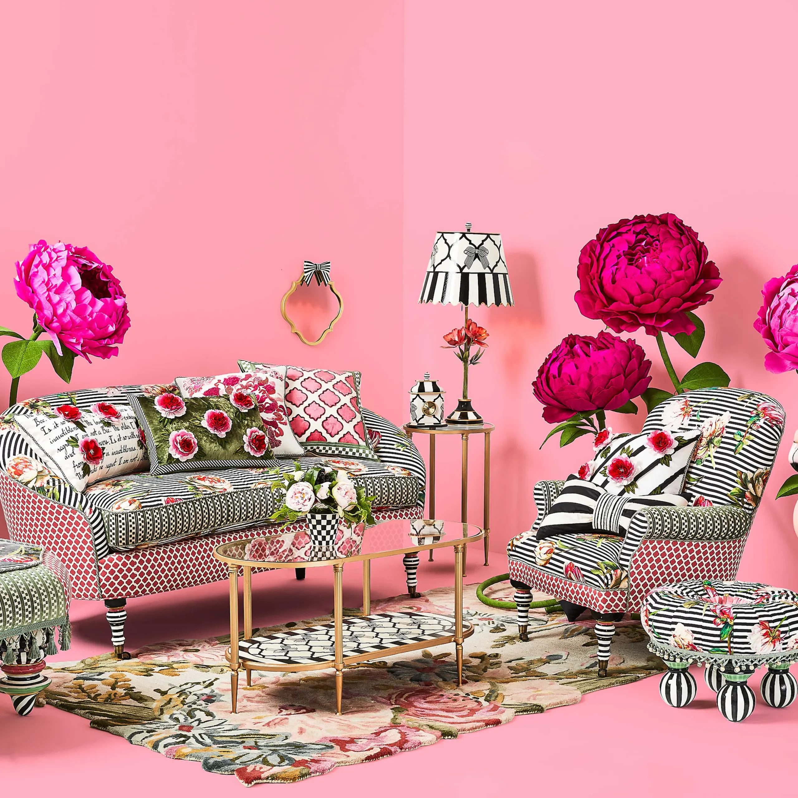Living Room|MacKenzie-Childs Flower Show Loveseat