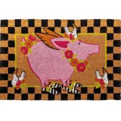 Outdoor|Rugs|MacKenzie-Childs Flying Pig Entrance Mat