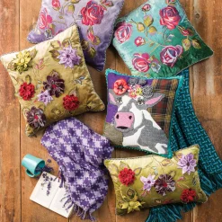 Pillows, Throws, & Cushions|MacKenzie-Childs Frida Cowlo Throw Pillow
