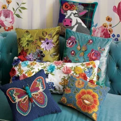 Pillows, Throws, & Cushions|MacKenzie-Childs Frida Cowlo Throw Pillow