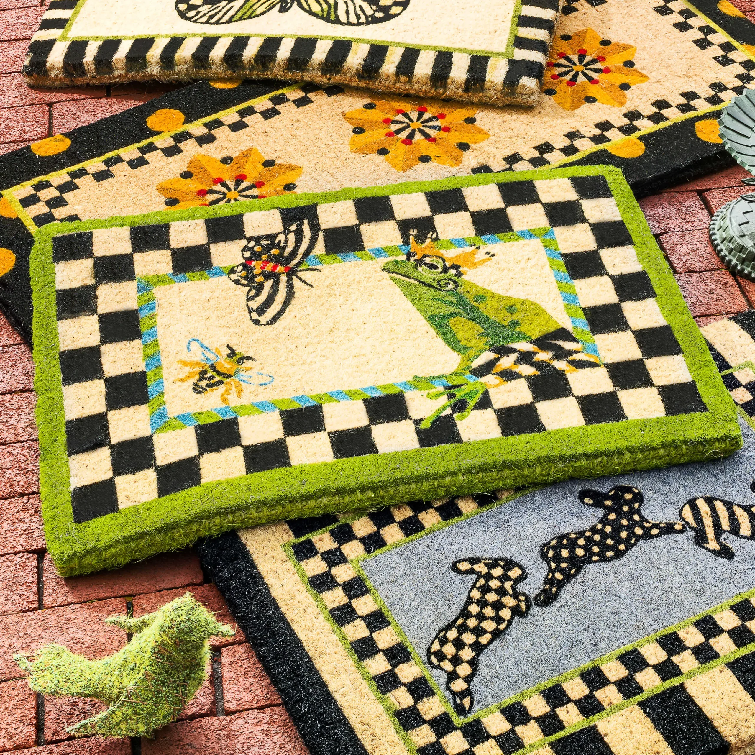 Outdoor|Rugs|MacKenzie-Childs Frog Entrance Mat