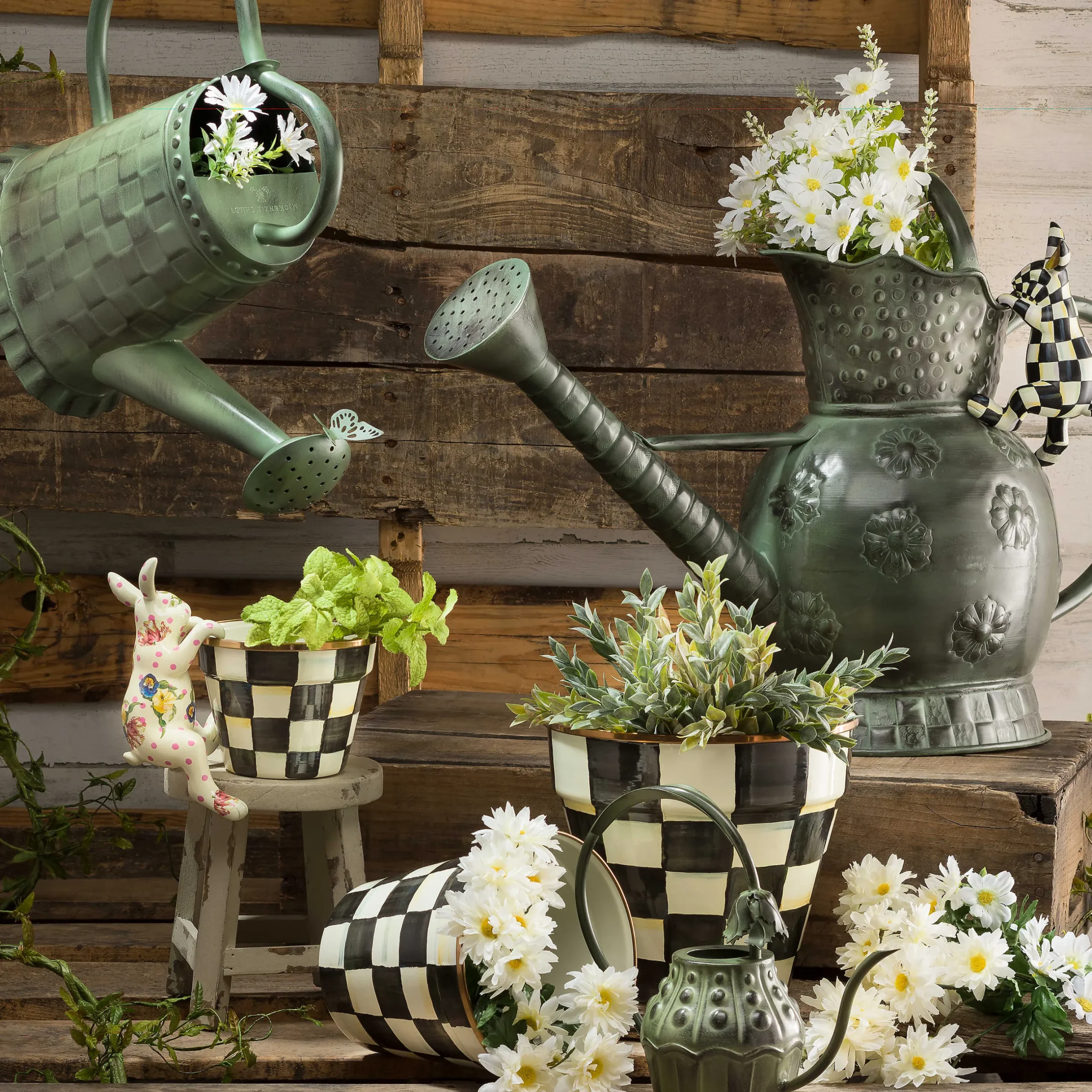 Easter|Spring|MacKenzie-Childs Funny Bunny Pot Climber