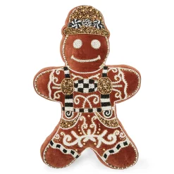 Holiday|Pillows, Throws, & Cushions|MacKenzie-Childs Gingerbread Boy Shaped Throw Pillow