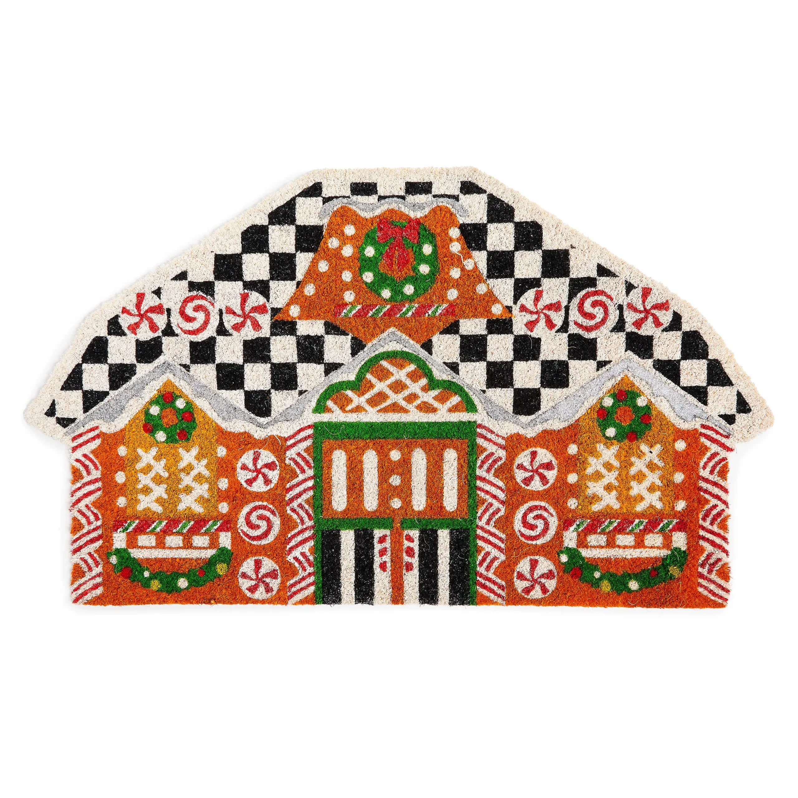 Outdoor|Rugs|MacKenzie-Childs Gingerbread House Shaped Entrance Mat