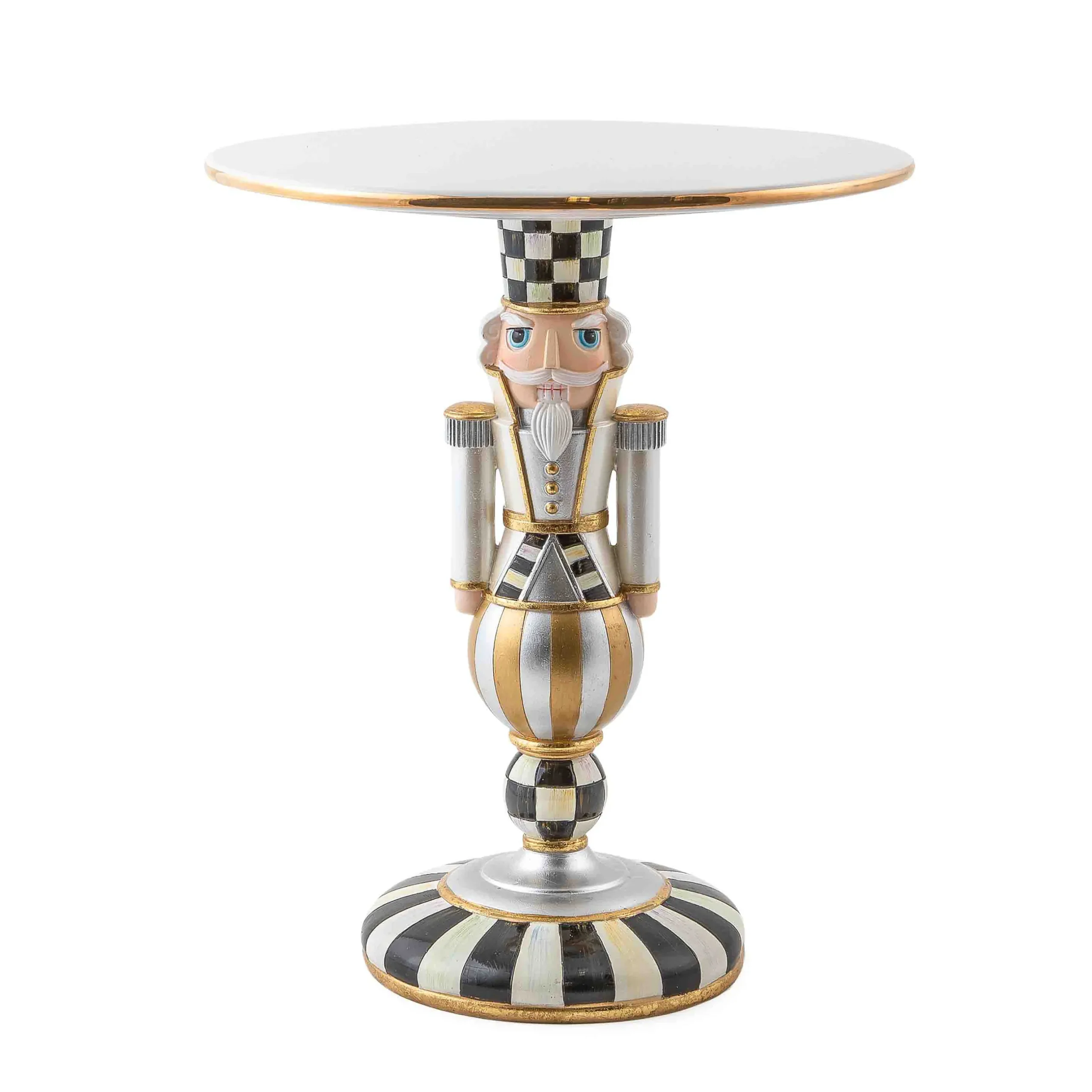 Holiday|Serveware|MacKenzie-Childs Glam Up Buckingham Nutcracker Pedestal Platter