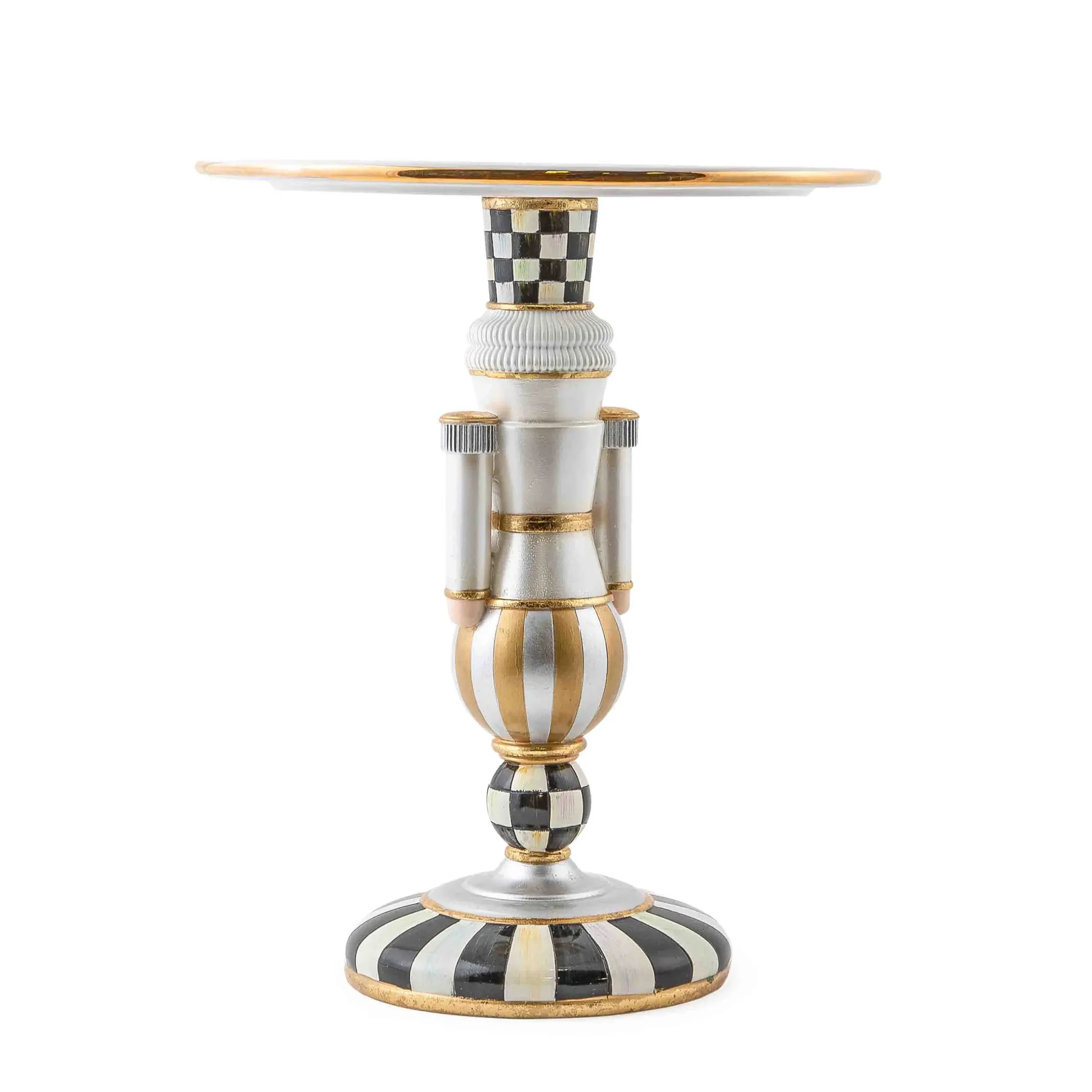 Holiday|Serveware|MacKenzie-Childs Glam Up Buckingham Nutcracker Pedestal Platter