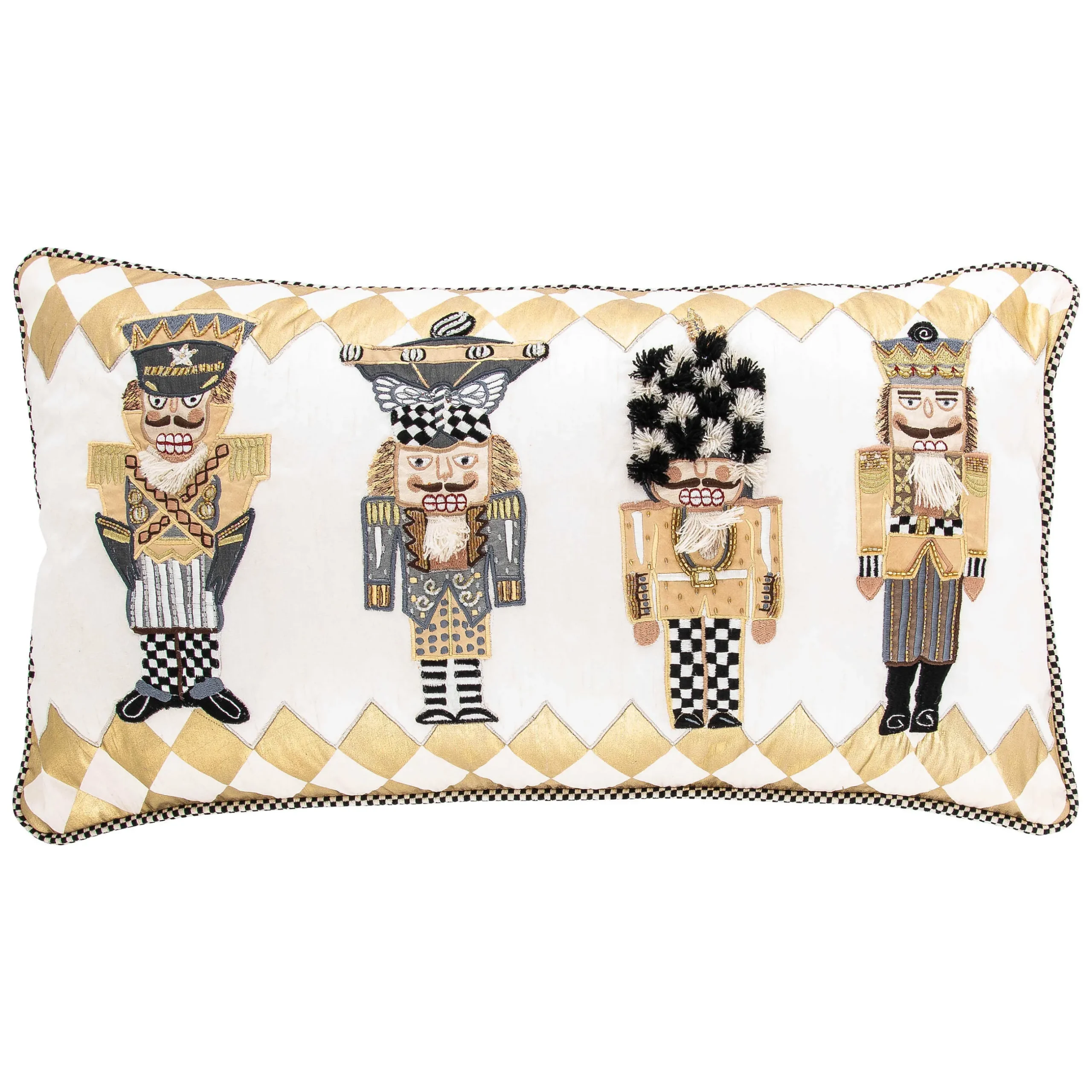 Holiday|Pillows, Throws, & Cushions|MacKenzie-Childs Glam Up Nutcracker Lumbar Pillow