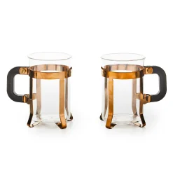 The Coffee Shop|Fall Entertaining|MacKenzie-Childs Glass Coffee Cup, Set of 2