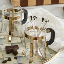 The Coffee Shop|Fall Entertaining|MacKenzie-Childs Glass Coffee Cup, Set of 2
