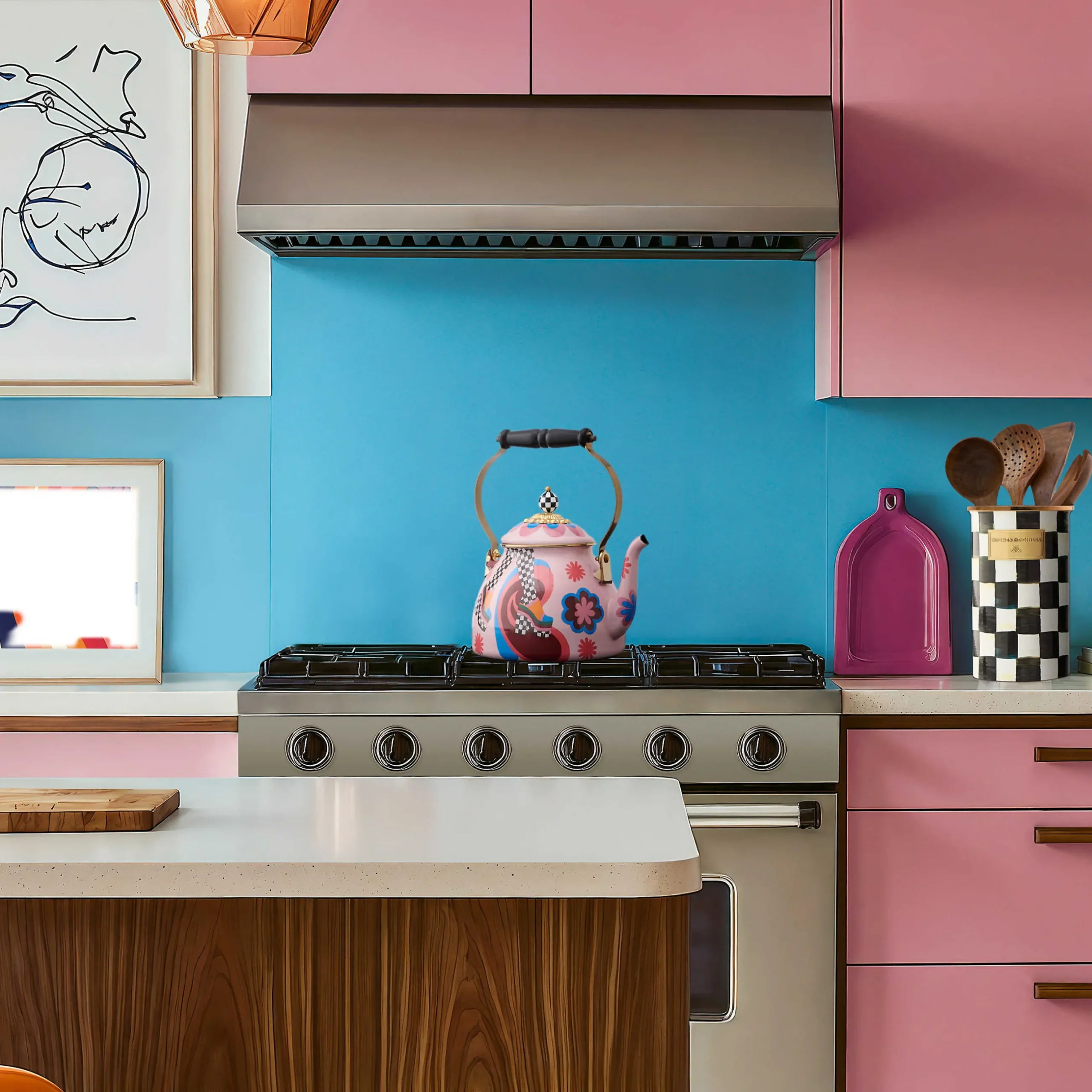 Fall Entertaining|Tea Kettles|MacKenzie-Childs Go Go 2 Quart Tea Kettle