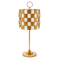 Lighting|MacKenzie-Childs Golden Check Table Lamp