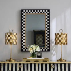 Lighting|MacKenzie-Childs Golden Check Table Lamp