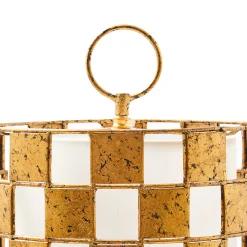 Lighting|MacKenzie-Childs Golden Check Table Lamp