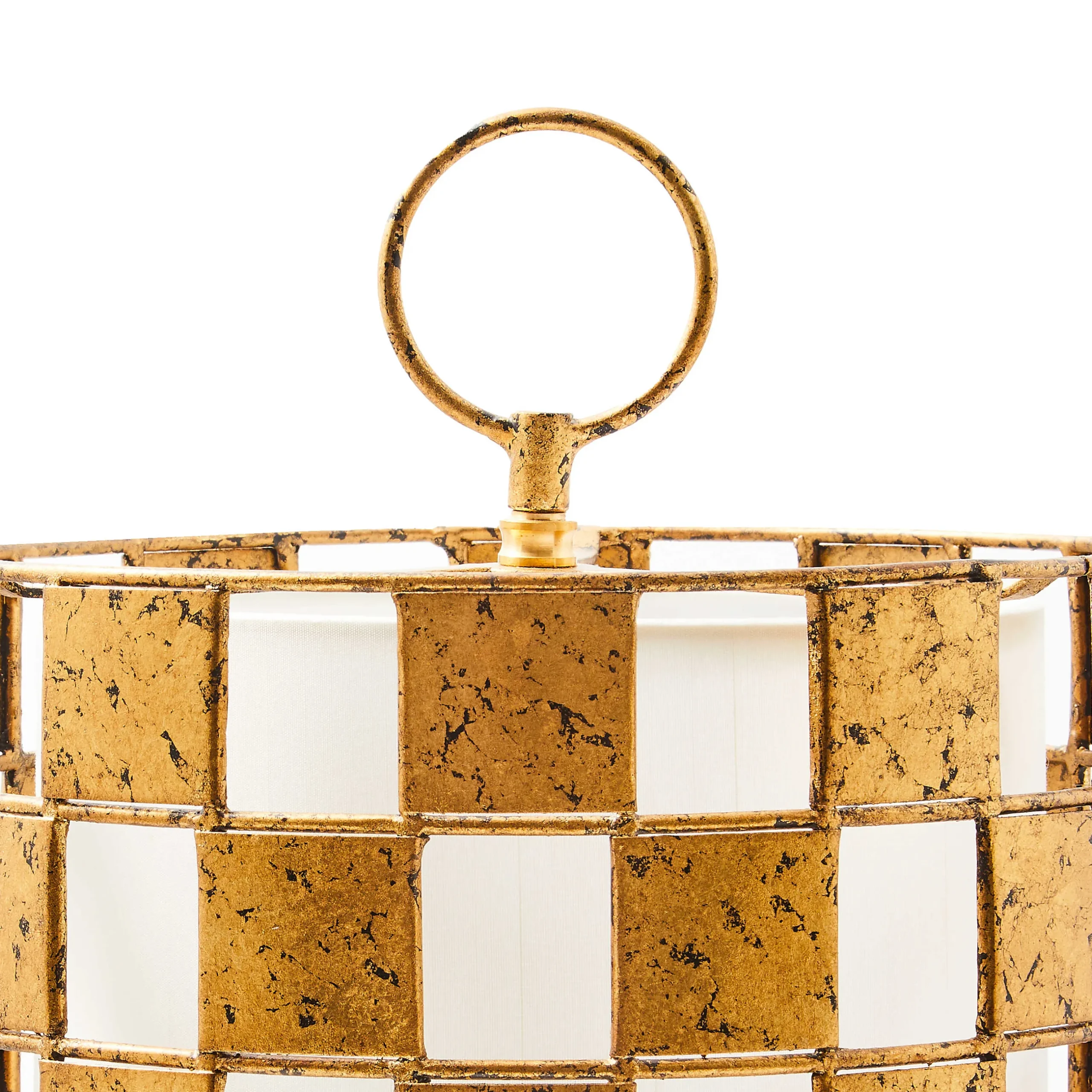 Lighting|MacKenzie-Childs Golden Check Table Lamp