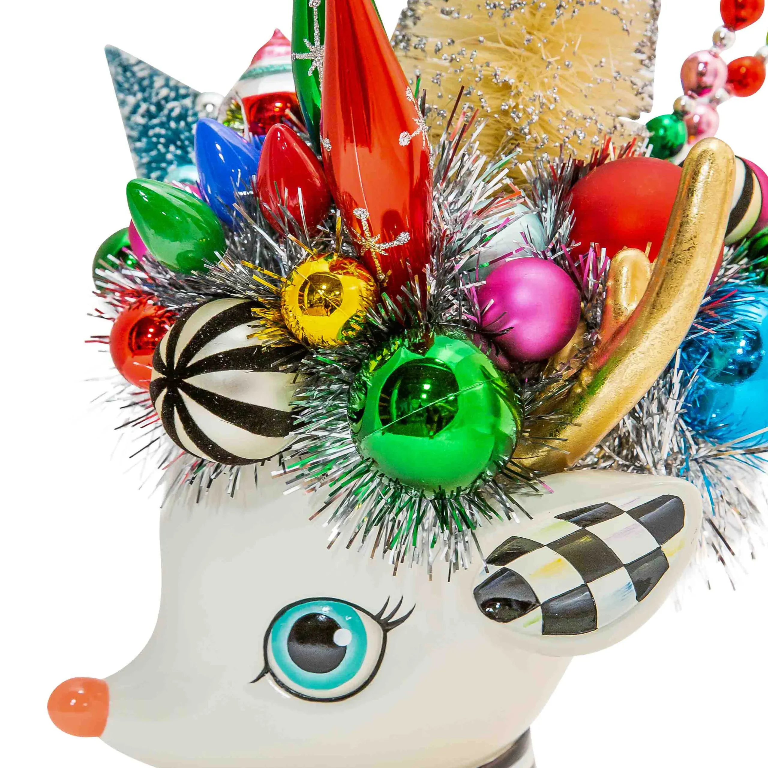 Holiday|Room Accents|MacKenzie-Childs Granny Kitsch Deary Deer Centerpiece
