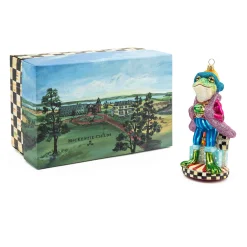 Holiday|MacKenzie-Childs Granny Kitsch Frog Glass Ornament