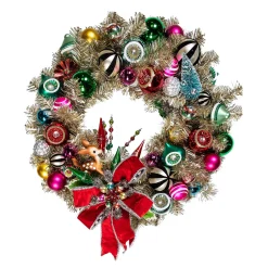 Holiday|Greenery & Florals|MacKenzie-Childs Granny Kitsch Illuminated Wreath