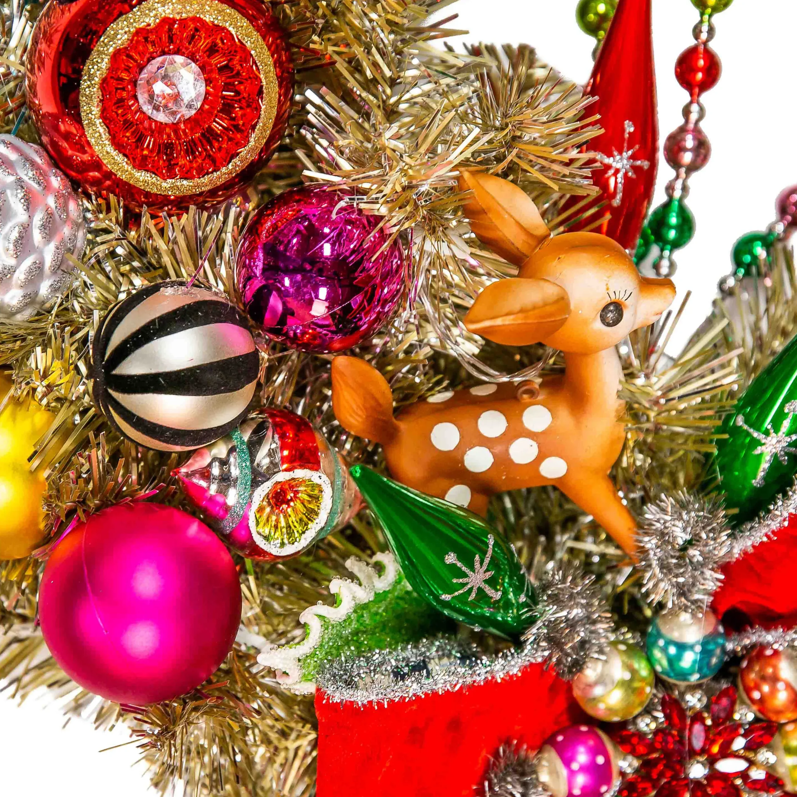 Holiday|Greenery & Florals|MacKenzie-Childs Granny Kitsch Illuminated Wreath