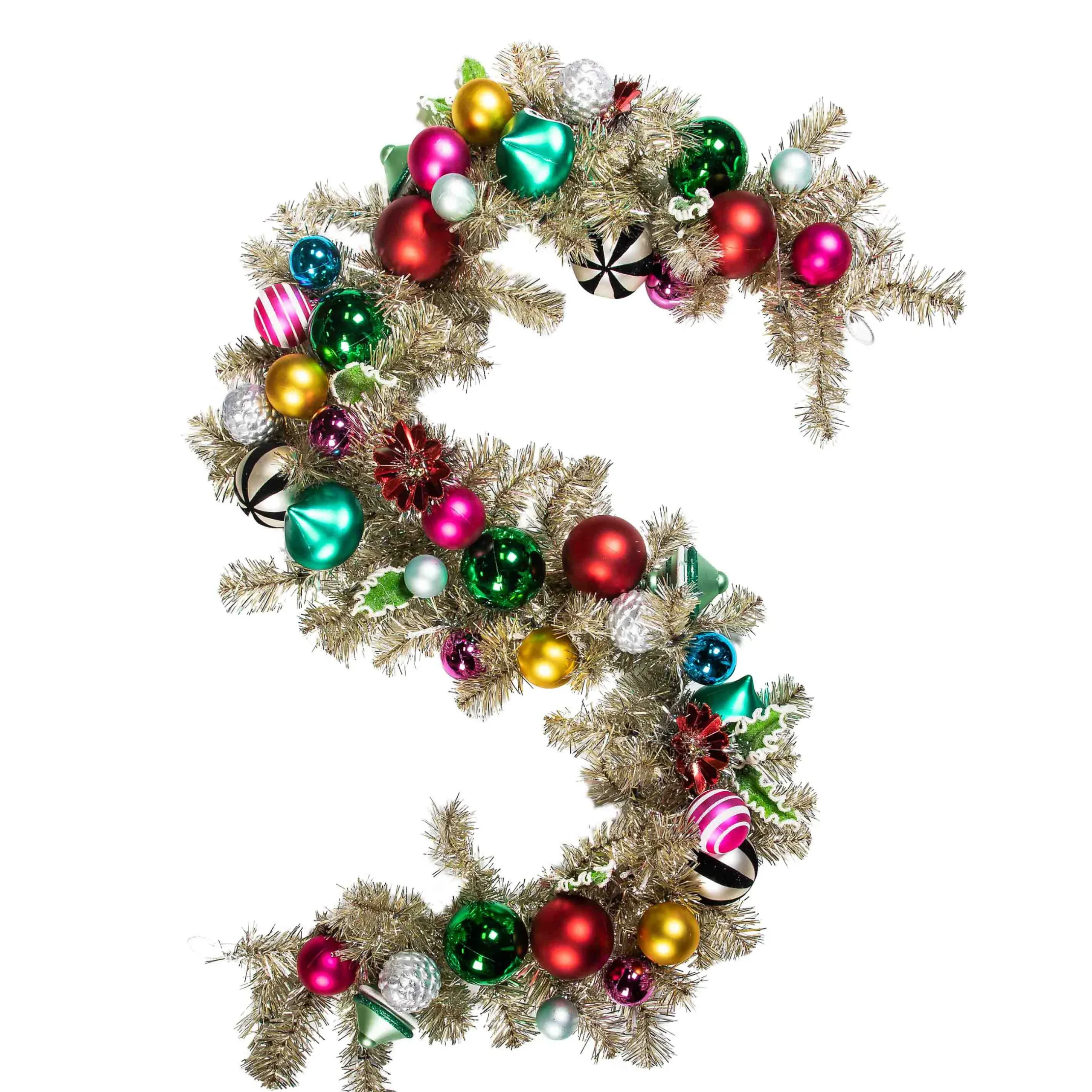 Holiday|Greenery & Florals|MacKenzie-Childs Granny Kitsch Illuminated Garland