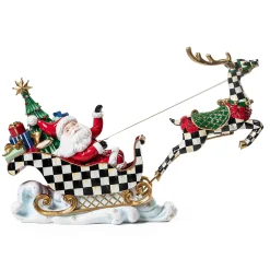 Holiday|Room Accents|MacKenzie-Childs Granny Kitsch Illuminated Sleigh Ride Santa
