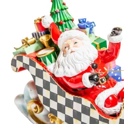 Holiday|Room Accents|MacKenzie-Childs Granny Kitsch Illuminated Sleigh Ride Santa