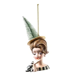 Holiday|MacKenzie-Childs Granny Kitsch Lady Portrait Ornament