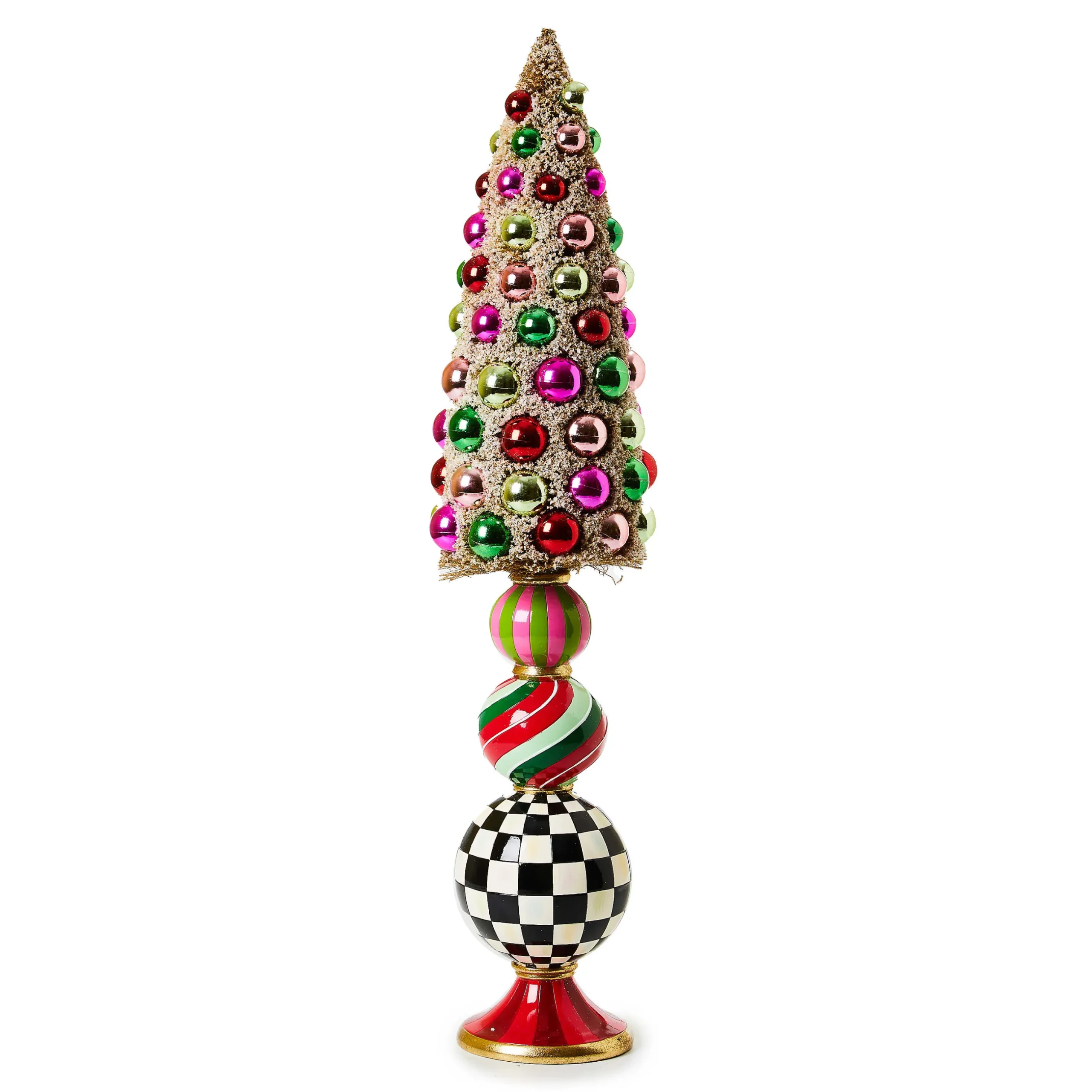 Room Accents|MacKenzie-Childs Granny Kitsch Medium Bottle Brush Pedestal Tree