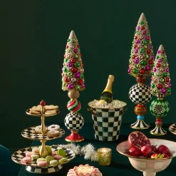 Room Accents|MacKenzie-Childs Granny Kitsch Medium Bottle Brush Pedestal Tree