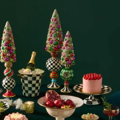 Room Accents|MacKenzie-Childs Granny Kitsch Small Bottle Brush Pedestal Tree
