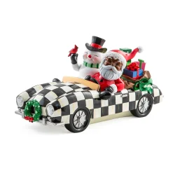 Holiday|Room Accents|MacKenzie-Childs Granny Kitsch Special Delivery Black Santa In Car