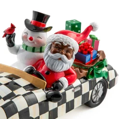 Holiday|Room Accents|MacKenzie-Childs Granny Kitsch Special Delivery Black Santa In Car