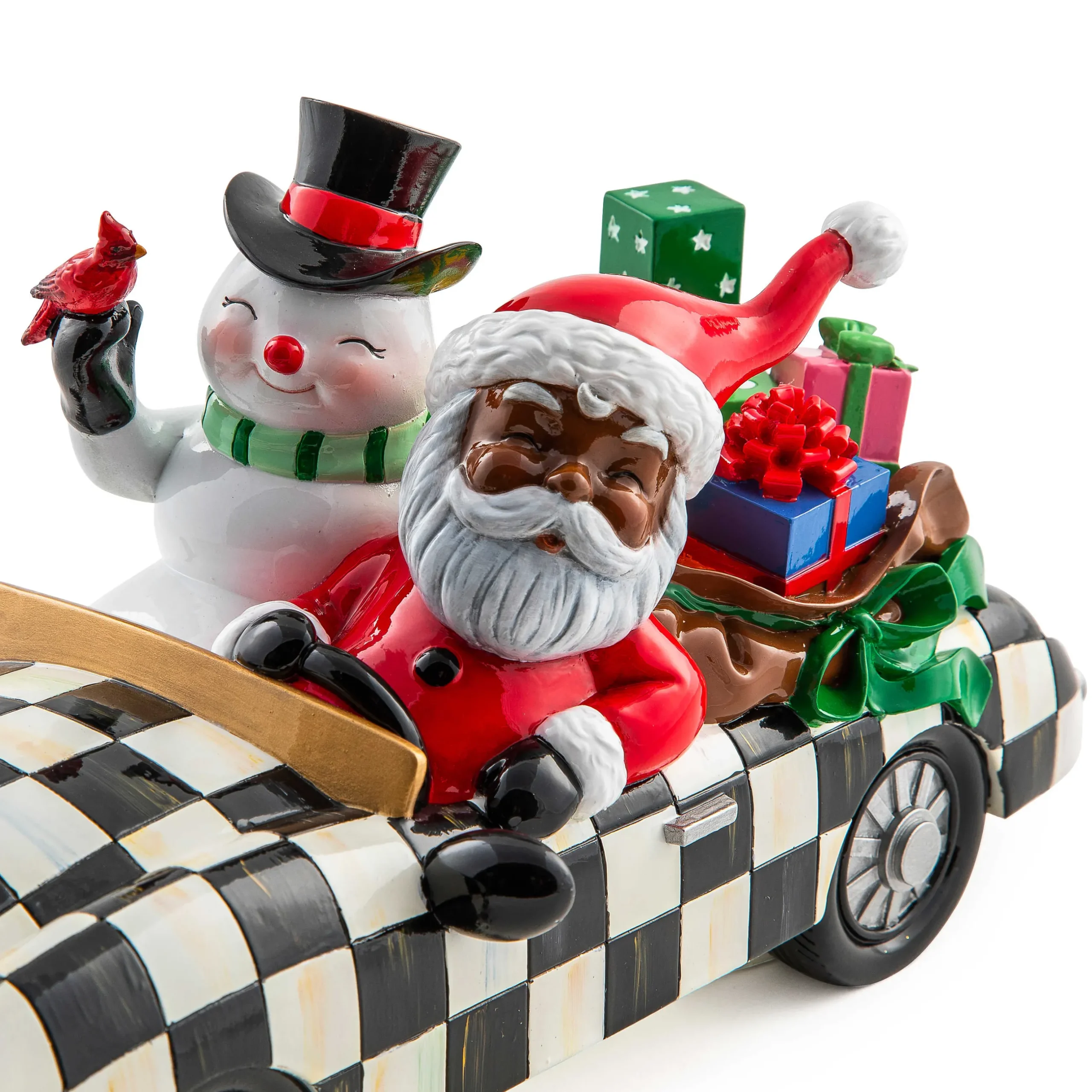 Holiday|Room Accents|MacKenzie-Childs Granny Kitsch Special Delivery Black Santa In Car