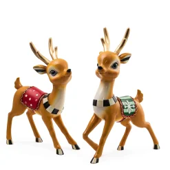 Holiday|Decor Sets|MacKenzie-Childs Granny Kitsch Tabletop Deer, Set of 2