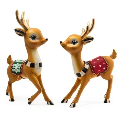 Holiday|Decor Sets|MacKenzie-Childs Granny Kitsch Tabletop Deer, Set of 2