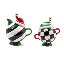 Holiday|Decor Sets|MacKenzie-Childs Granny Kitsch Tipsy Creamer  Sugar Set